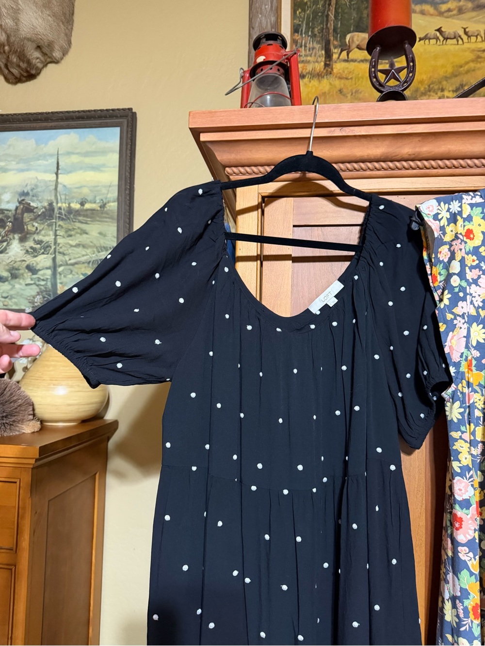 3 LOFT dresses! Very cute styles. The black dress is NWT. XL. - Picture 4 of 4